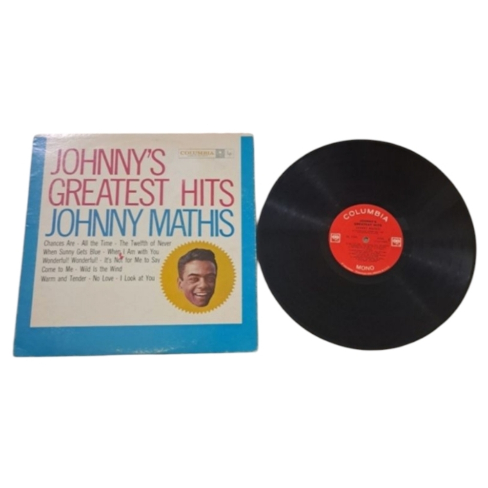 Johnny Mathis Greatest Hits Vinyl Record Vintage Columbia Records Used